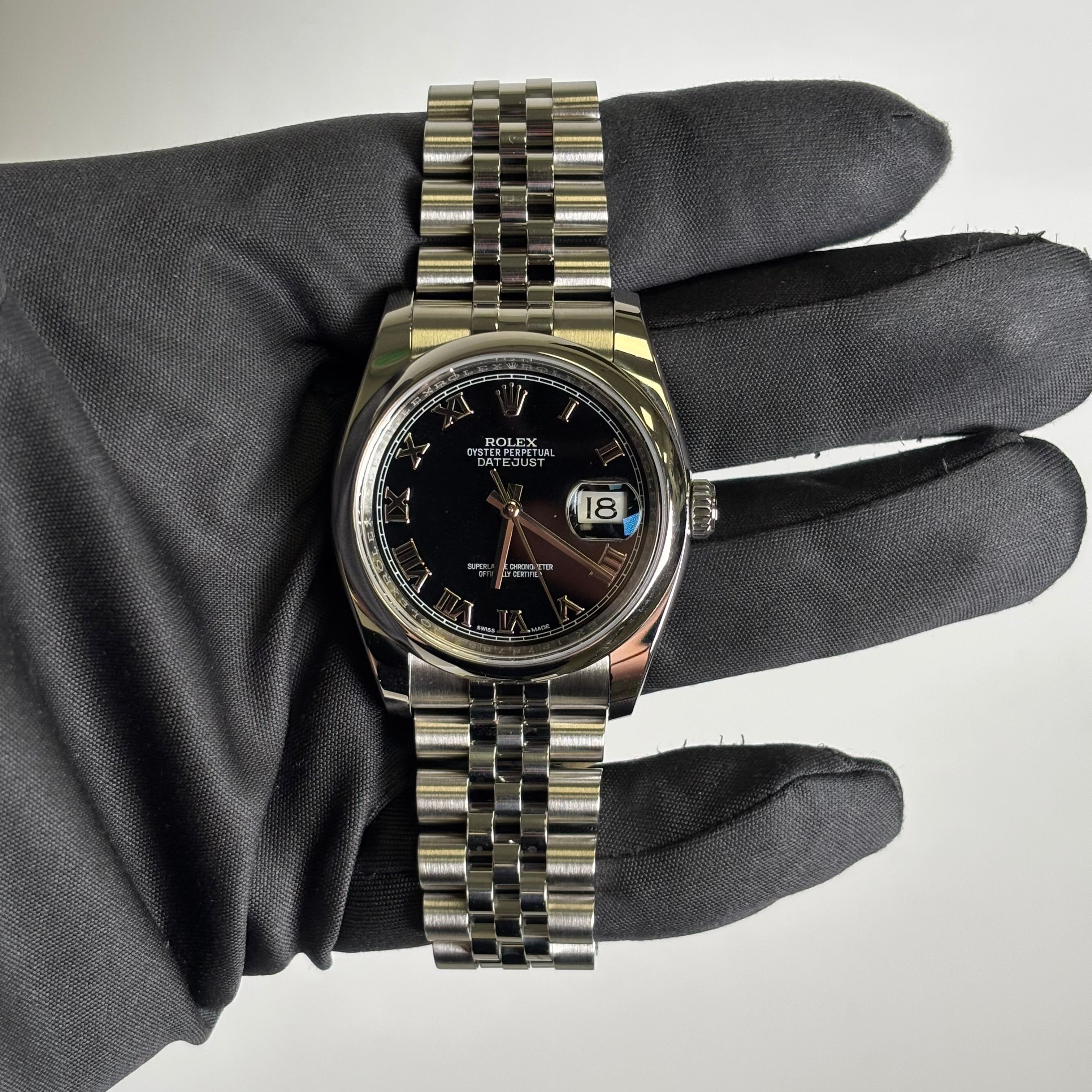 Rolex Datejust 36mm Black Dial Watch Ref# 116200 - Happy Jewelers Fine Jewelry Lifetime Warranty