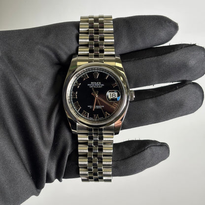 Rolex Datejust 36mm Black Dial Watch Ref# 116200 - Happy Jewelers Fine Jewelry Lifetime Warranty