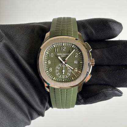 Patek Philippe Aquanaut 42mm Green Dial Watch Ref# 5968G-010 - Happy Jewelers Fine Jewelry Lifetime Warranty