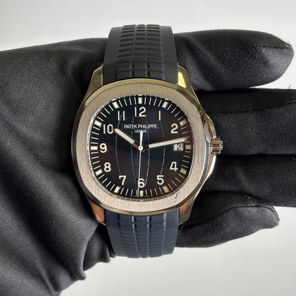 Patek Philippe Aquanaut 42mm Blue Dial Watch Ref# 5168G-001 - Happy Jewelers Fine Jewelry Lifetime Warranty