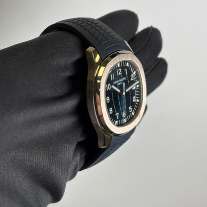 Patek Philippe Aquanaut 42mm Blue Dial Watch Ref# 5168G-001 - Happy Jewelers Fine Jewelry Lifetime Warranty