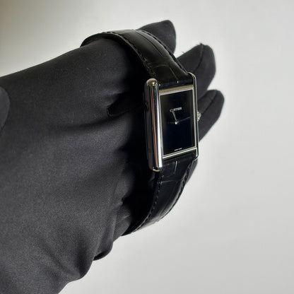 Cartier Tank 25.5mm Black Dial Watch Ref# WSTA0072 - Happy Jewelers Fine Jewelry Lifetime Warranty