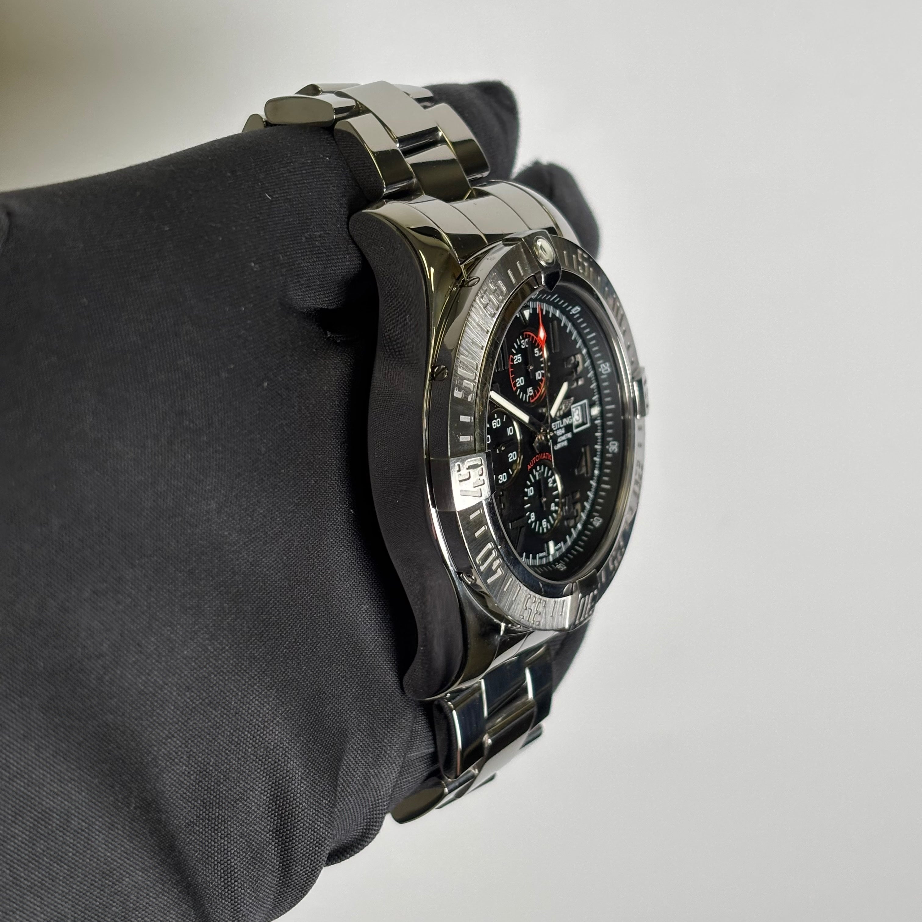 Breitling Super Avenger II 48mm Black Dial Watch Ref# A13371 - Happy Jewelers Fine Jewelry Lifetime Warranty