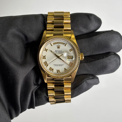Rolex Day-Date 36mm White Dial Watch Ref# 18038 - Happy Jewelers Fine Jewelry Lifetime Warranty