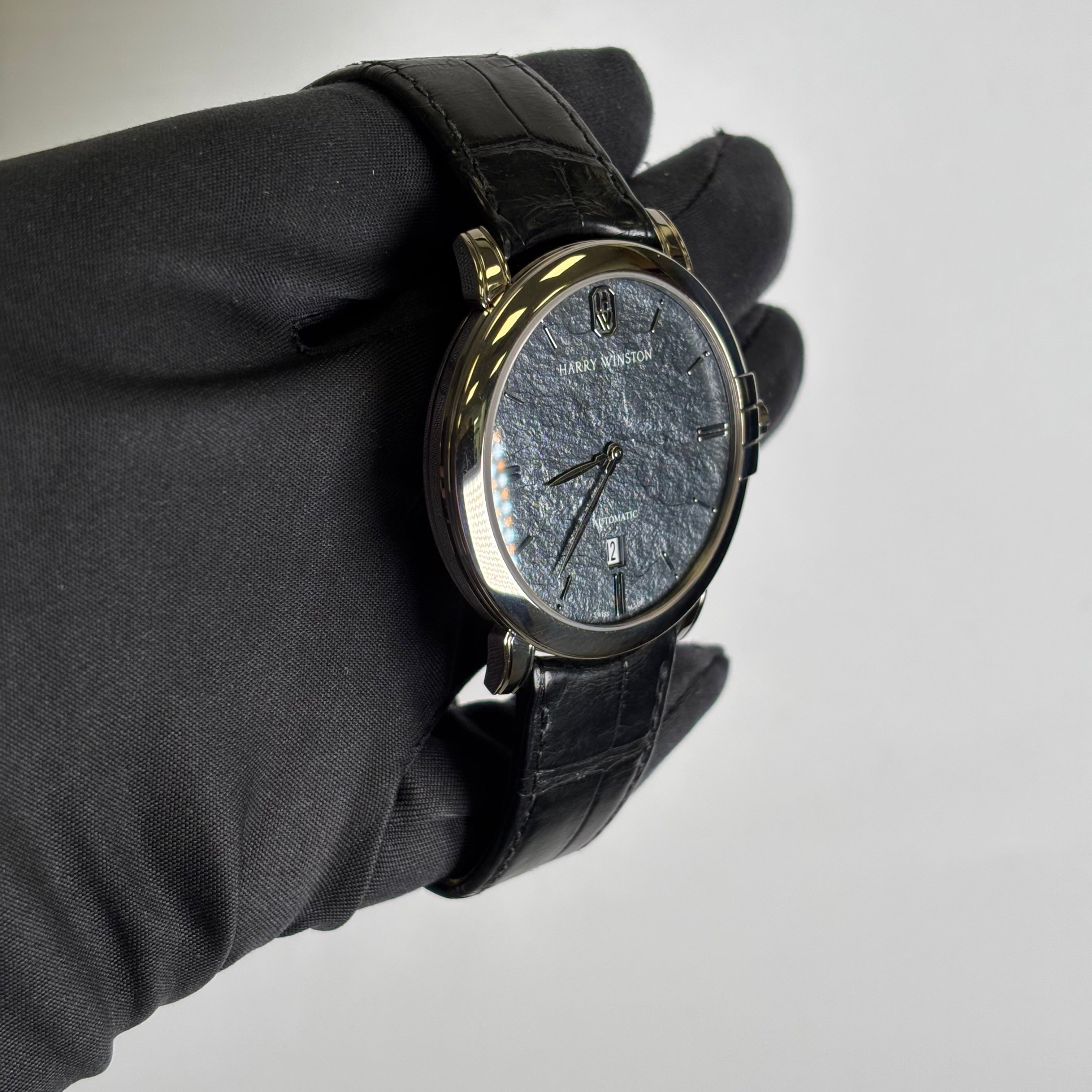 Harry Winston Midnight 43mm Grey Dial Watch Ref# MIDAHD42 - Happy Jewelers Fine Jewelry Lifetime Warranty