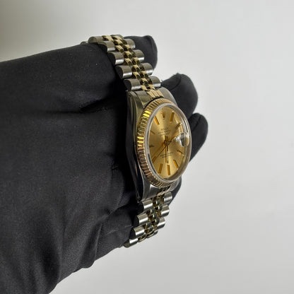 Rolex Datejust 36mm Champagne Dial Watch Ref# 16013 - Happy Jewelers Fine Jewelry Lifetime Warranty