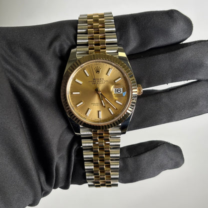 Rolex Datejust 41mm Champagne Dial Watch Ref# 126333 - Happy Jewelers Fine Jewelry Lifetime Warranty