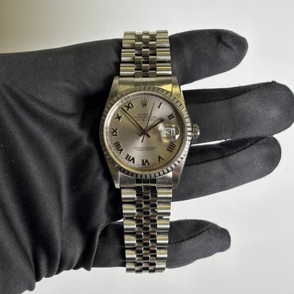 Rolex Datejust 36mm Silver Dial Watch Ref# 16220 - Happy Jewelers Fine Jewelry Lifetime Warranty