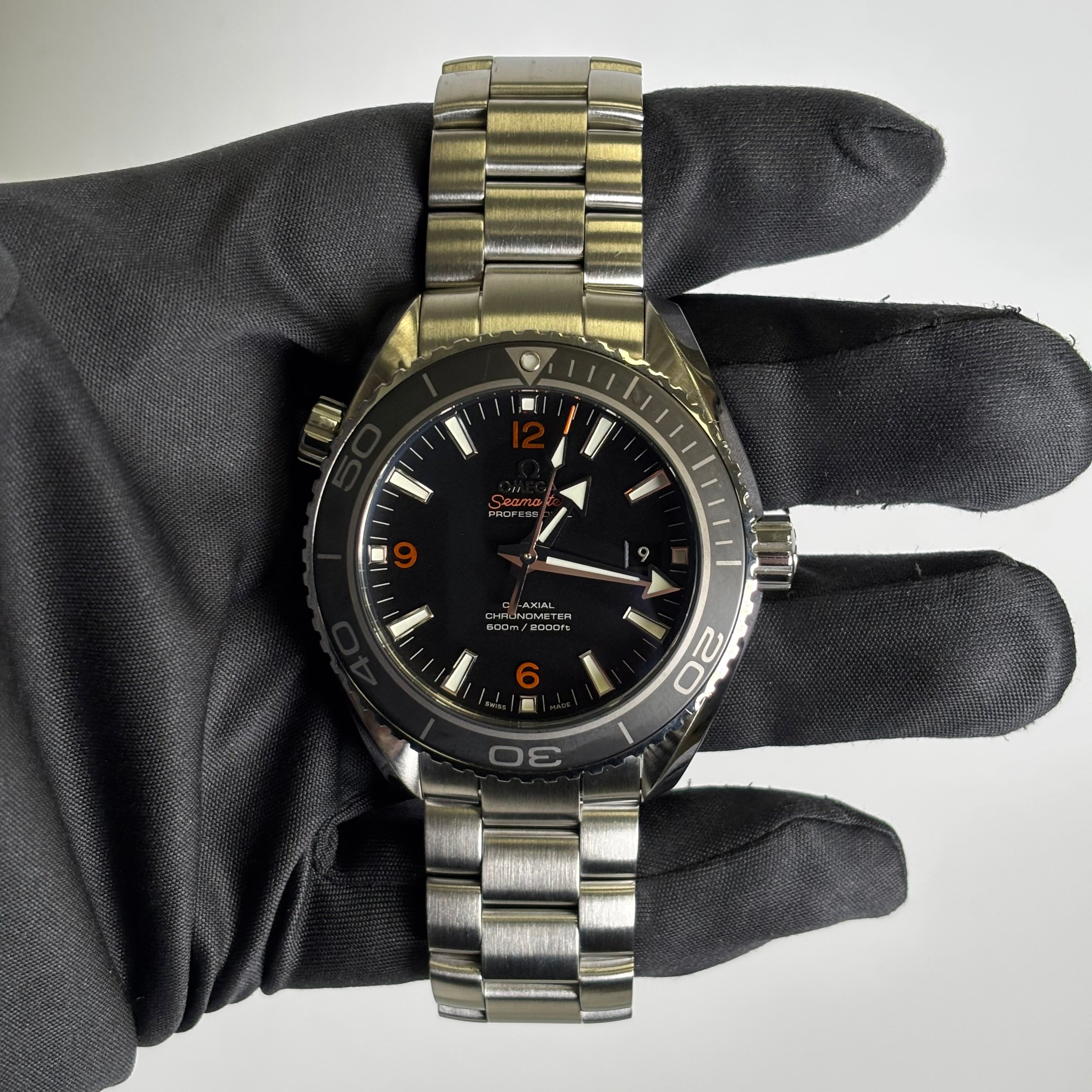 Omega Seamaster 45.5mm Black Dial Watch Ref# 232.30.46.21.01.003 - Happy Jewelers Fine Jewelry Lifetime Warranty