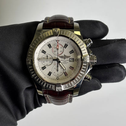 Breitling Super Avenger 48mm White Dial Watch Ref# A13370 - Happy Jewelers Fine Jewelry Lifetime Warranty