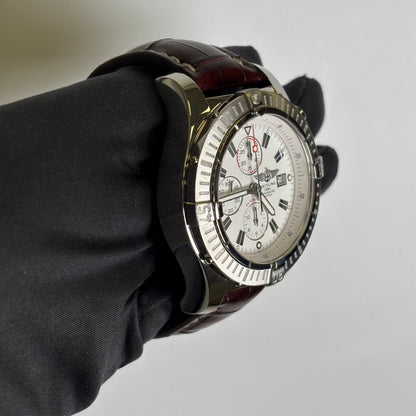 Breitling Super Avenger 48mm White Dial Watch Ref# A13370 - Happy Jewelers Fine Jewelry Lifetime Warranty