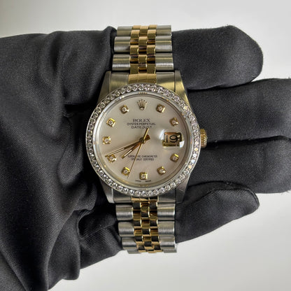 Rolex Datejust 36mm MOP Dial Watch Ref# 16233 - Happy Jewelers Fine Jewelry Lifetime Warranty