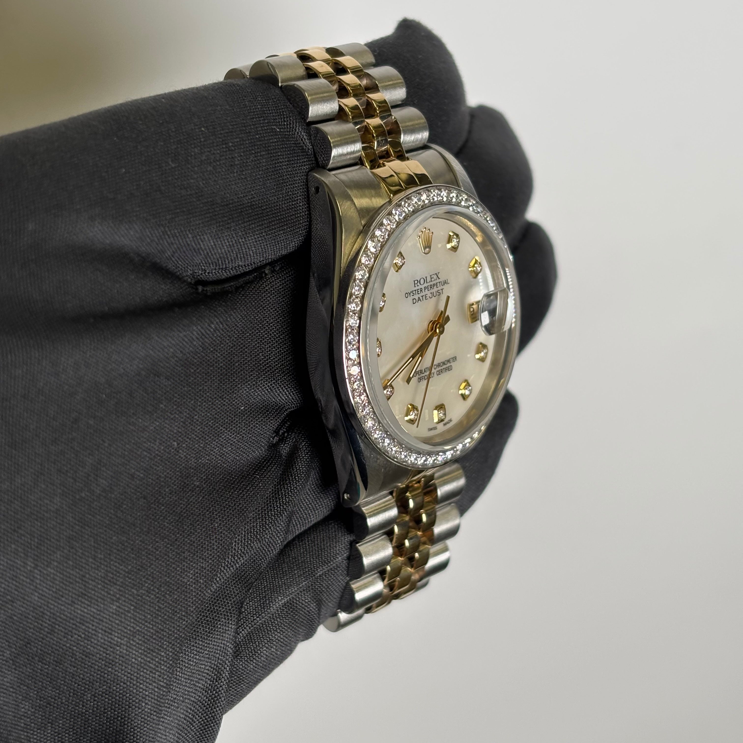 Rolex Datejust 36mm MOP Dial Watch Ref# 16233 - Happy Jewelers Fine Jewelry Lifetime Warranty