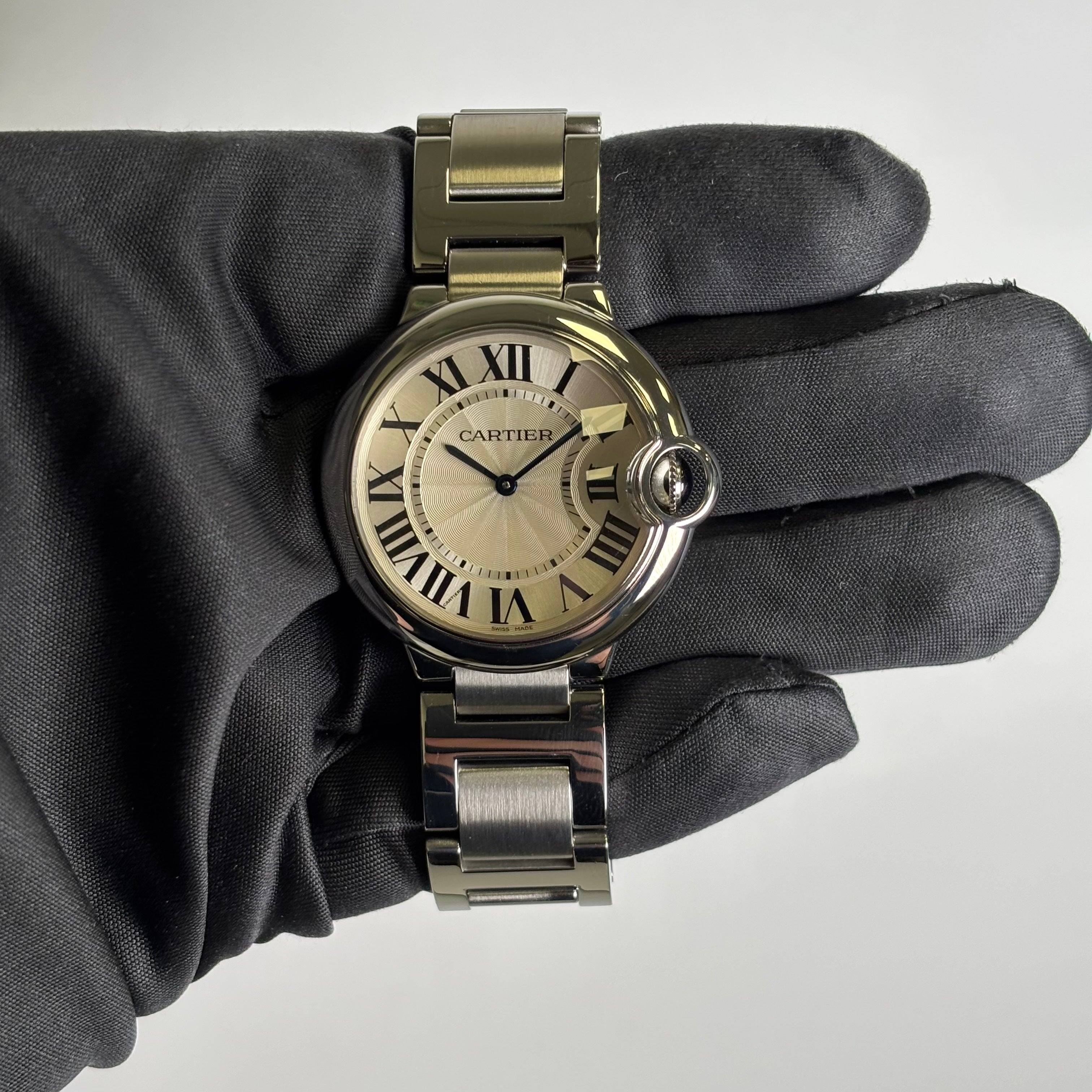 Cartier Ballon Bleu 36mm White Dial Watch Ref# W69011Z4 - Happy Jewelers Fine Jewelry Lifetime Warranty