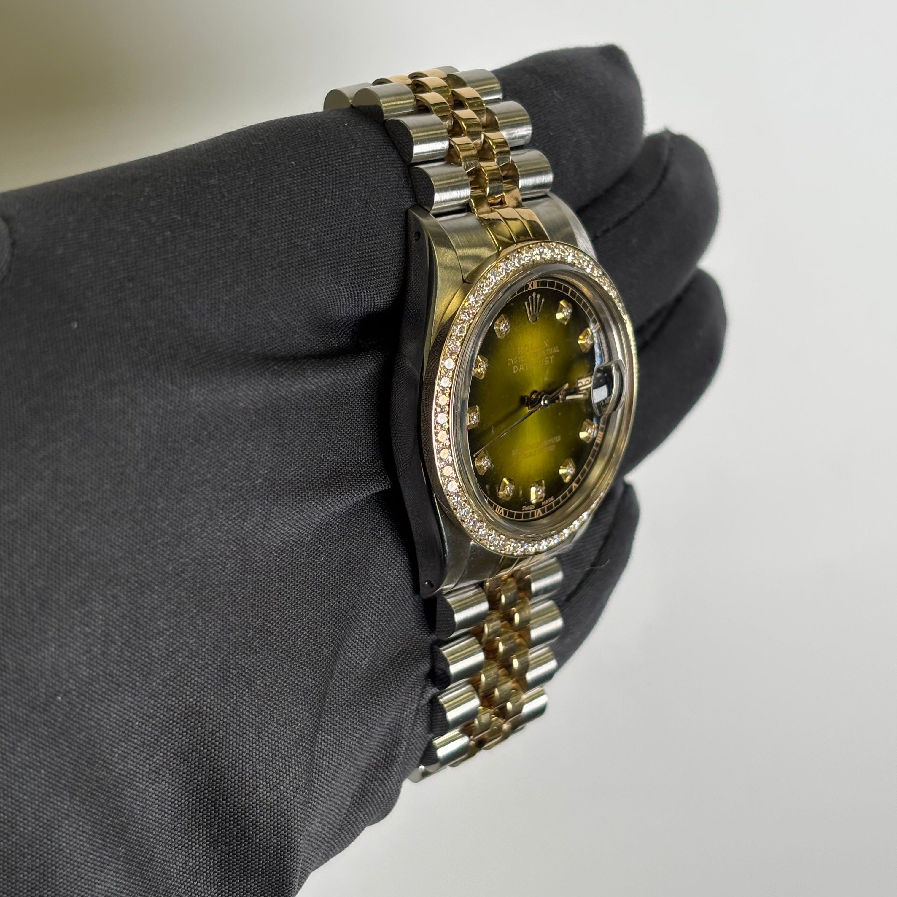 Rolex Datejust 36mm Green Dial Watch Ref# 16233 - Happy Jewelers Fine Jewelry Lifetime Warranty