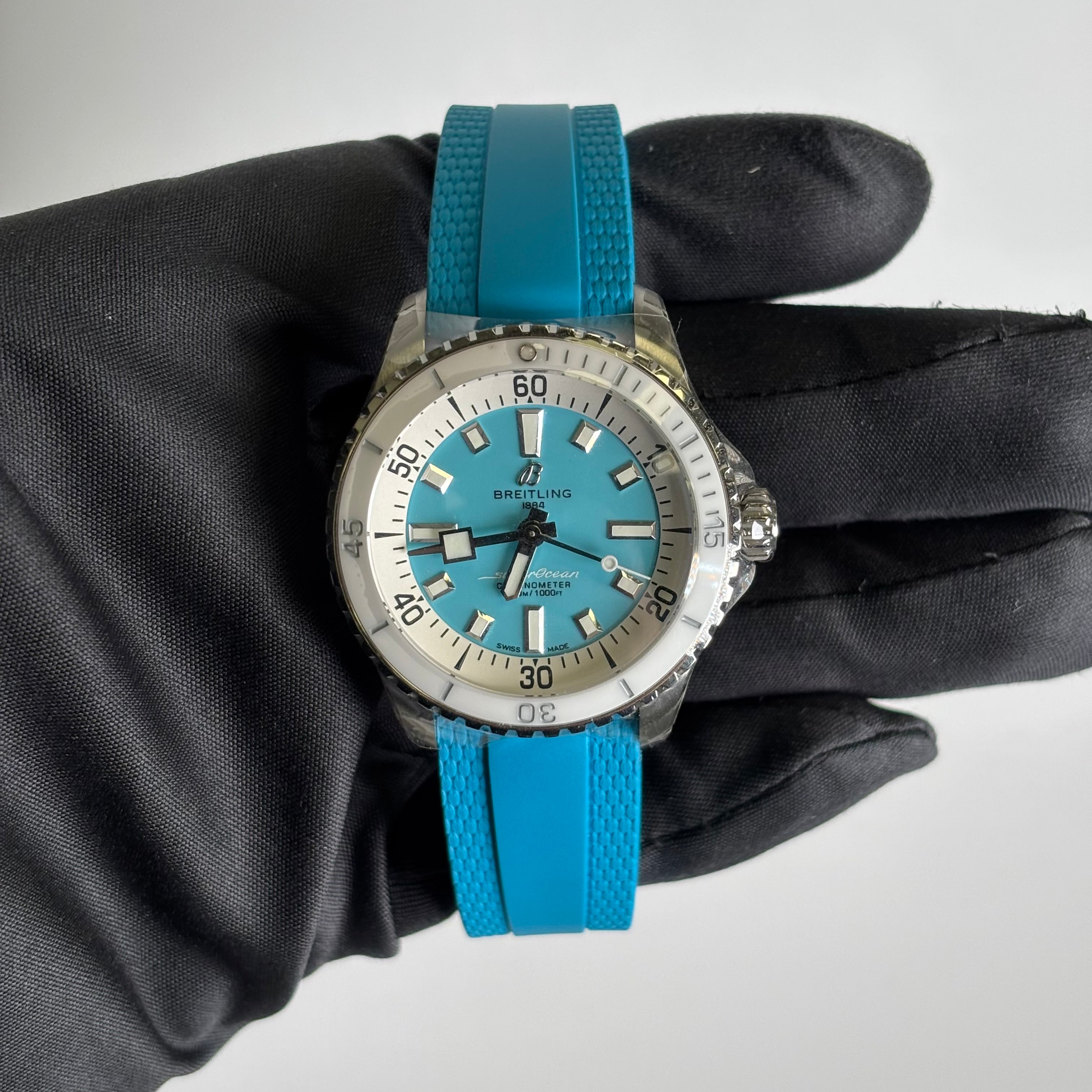 Breitling Superocean 36mm Blue Dial Watch Ref# A17377 – Happy Jewelers