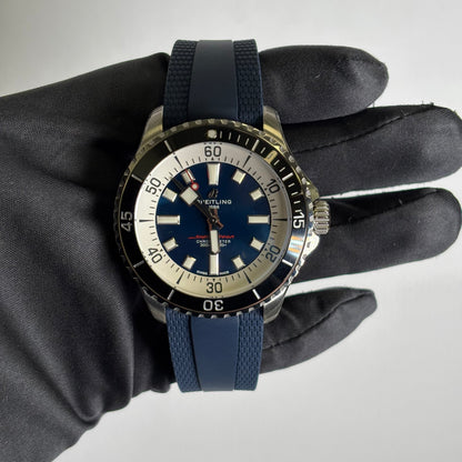 Breitling Superocean 44mm Blue Dial Watch Ref# A17376 - Happy Jewelers Fine Jewelry Lifetime Warranty