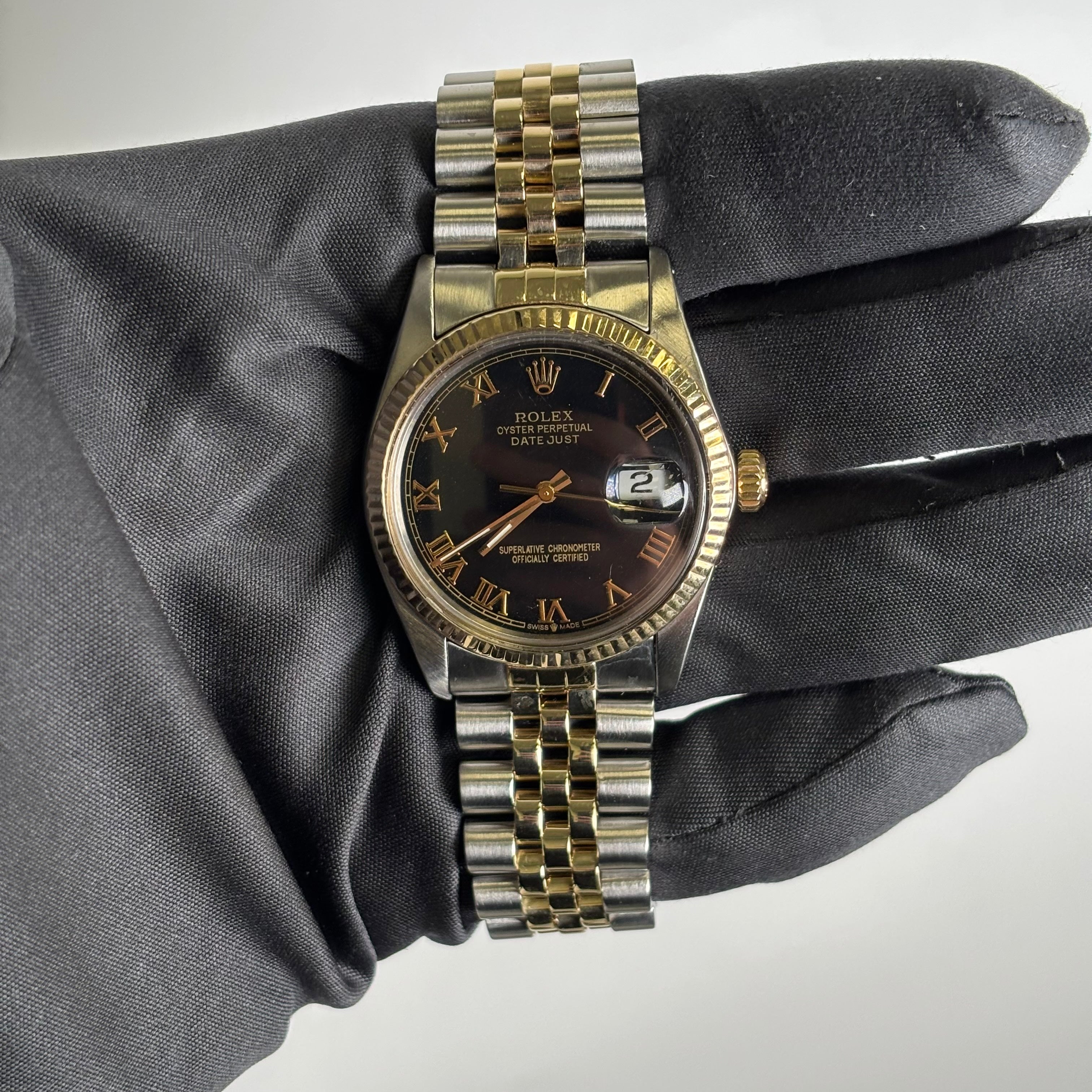 Rolex Datejust 36mm Black Dial Watch Ref# 16013 - Happy Jewelers Fine Jewelry Lifetime Warranty