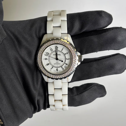 Chanel J12 38mm White Dial Watch Ref# H0969 - Happy Jewelers Fine Jewelry Lifetime Warranty