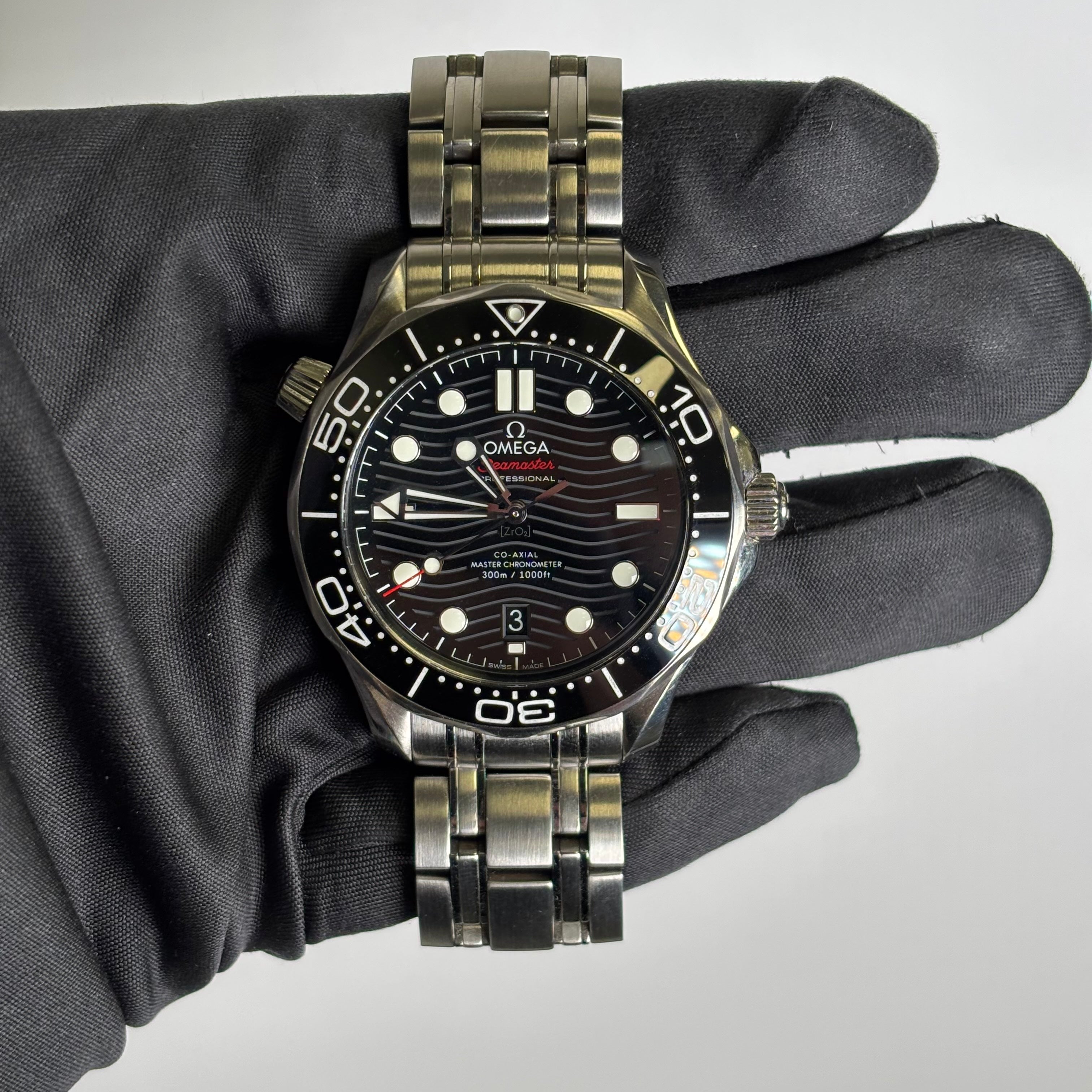 Omega Seamaster 42mm Black Dial Watch Ref# 210.30.42.20.01.001 - Happy Jewelers Fine Jewelry Lifetime Warranty