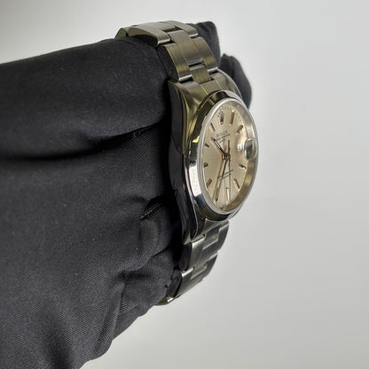 Rolex Oyster Perpetual 34mm Silver Dial Watch Ref# 15200 - Happy Jewelers Fine Jewelry Lifetime Warranty