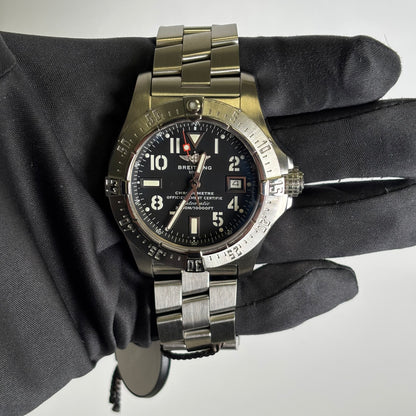 Breitling Avenger 44mm Black Dial Watch Ref# A17330 - Happy Jewelers Fine Jewelry Lifetime Warranty