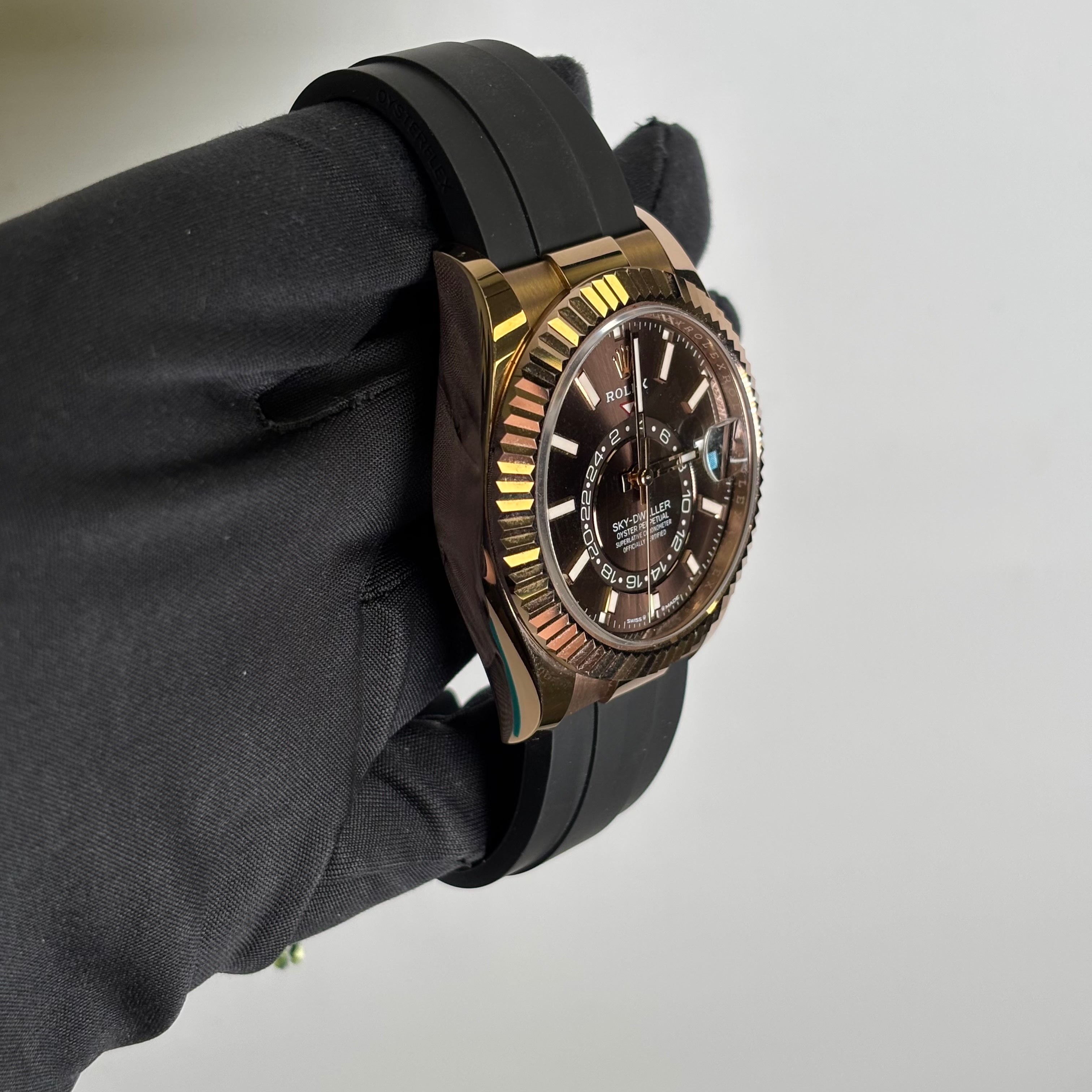 Rolex Sky-Dweller 42mm Chocolate Dial Watch Ref# 336235 - Happy Jewelers Fine Jewelry Lifetime Warranty