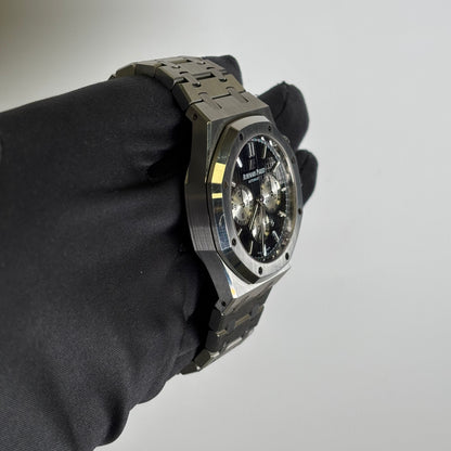 Audemars Piguet Royal Oak 41mm Black Dial Ref# 26331ST.OO.1220ST.02 - Happy Jewelers Fine Jewelry Lifetime Warranty