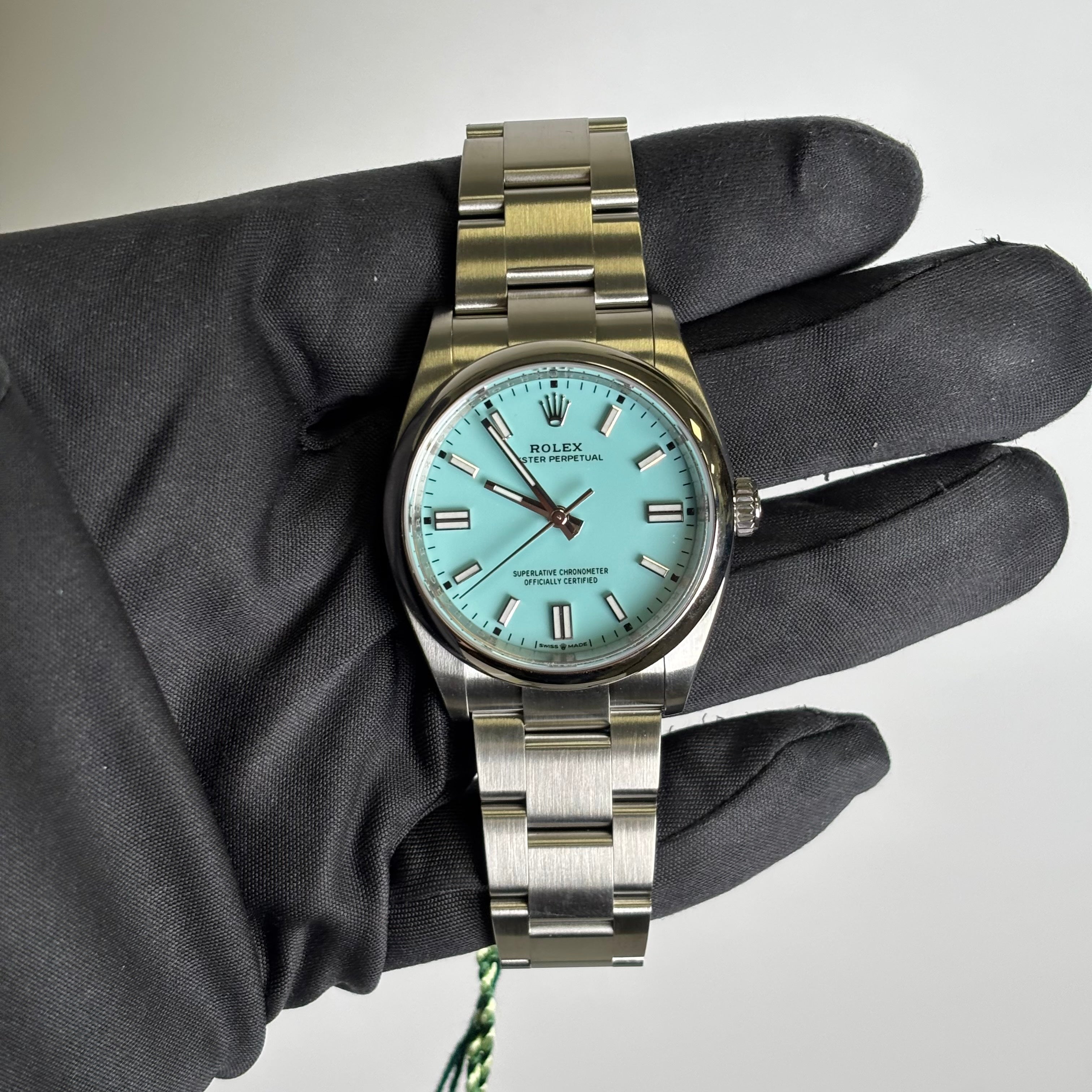 Rolex Oyster Perpetual 36mm Tiffany Dial Watch Ref# 126000 - Happy Jewelers Fine Jewelry Lifetime Warranty