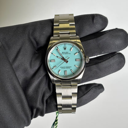 Rolex Oyster Perpetual 36mm Tiffany Dial Watch Ref# 126000 - Happy Jewelers Fine Jewelry Lifetime Warranty