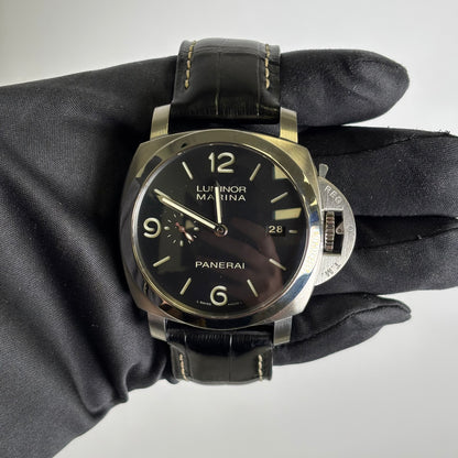 Panerai Luminor 44mm Black Dial Watch Ref# PAM00312 - Happy Jewelers Fine Jewelry Lifetime Warranty
