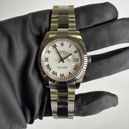 Rolex Datejust 41mm White Dial Watch Ref# 126334 - Happy Jewelers Fine Jewelry Lifetime Warranty
