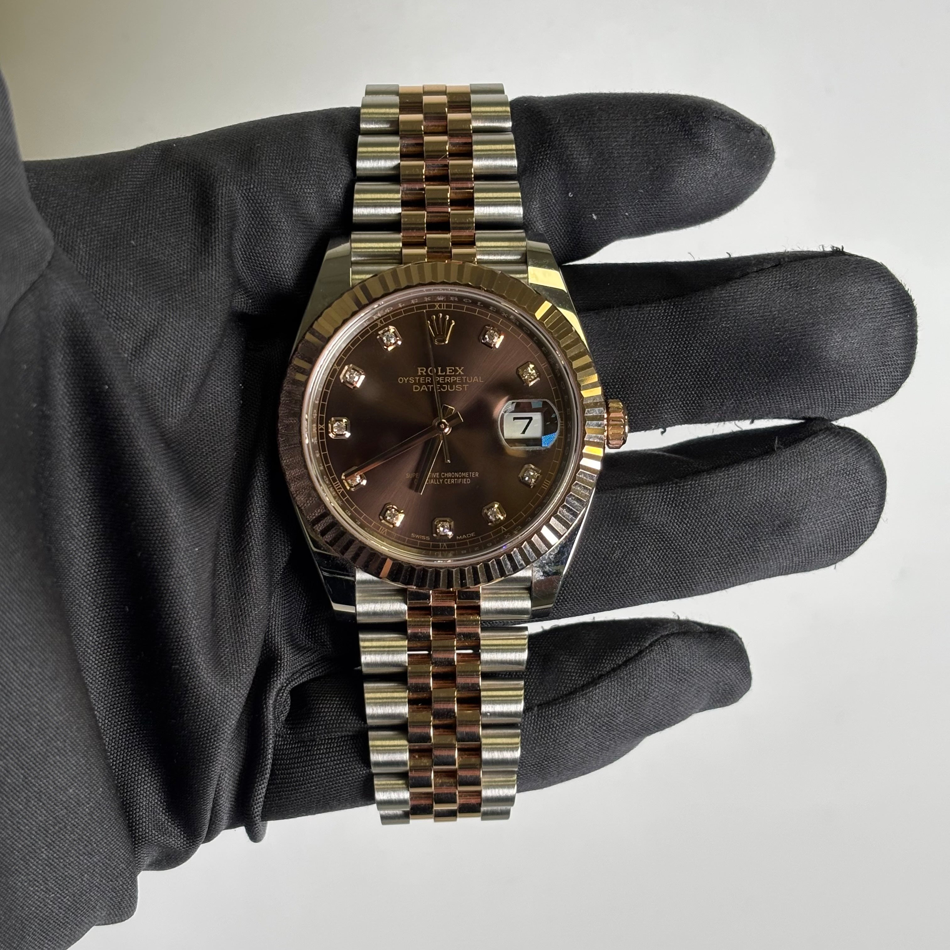 Rolex Datejust 41mm Chocolate Dial Watch Ref# 126331 - Happy Jewelers Fine Jewelry Lifetime Warranty