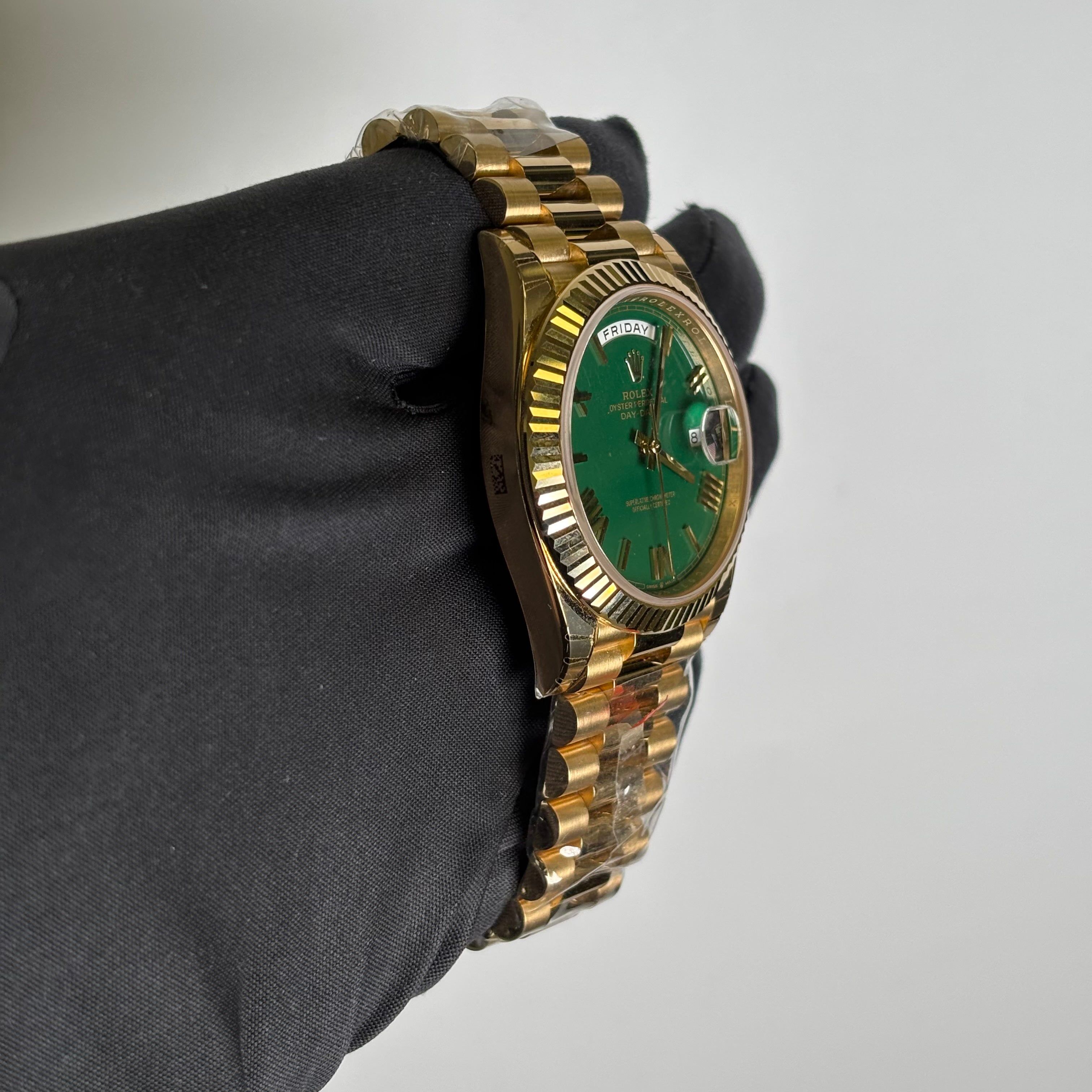 Rolex Day-Date 40mm Green Dial Watch Ref# 228238 - Happy Jewelers Fine Jewelry Lifetime Warranty