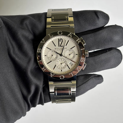 Bvlgari Bulgari 42mm Silver Dial Watch Ref# BB 42 SS CH - Happy Jewelers Fine Jewelry Lifetime Warranty