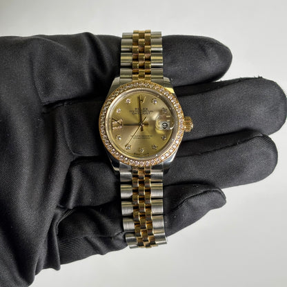 Rolex Datejust 28mm Champagne Dial Watch Ref# 279383RBR - Happy Jewelers Fine Jewelry Lifetime Warranty