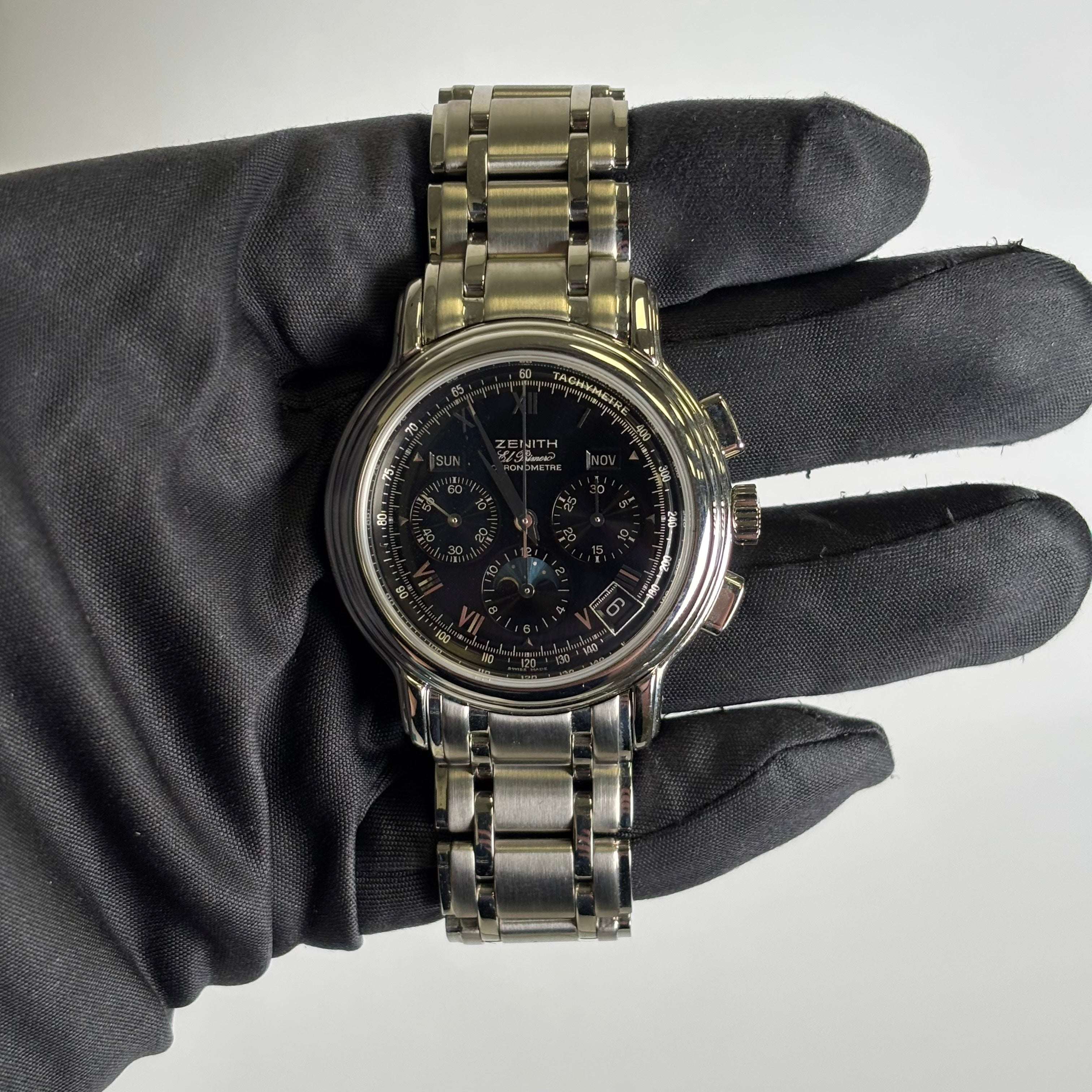 Zenith Chronomaster 40mm Black Dial Watch Ref# 02.0240.410/21 - Happy Jewelers Fine Jewelry Lifetime Warranty