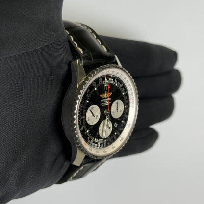 Breitling Navitimer 43mm Black Dial Watch Ref# AB0120 - Happy Jewelers Fine Jewelry Lifetime Warranty