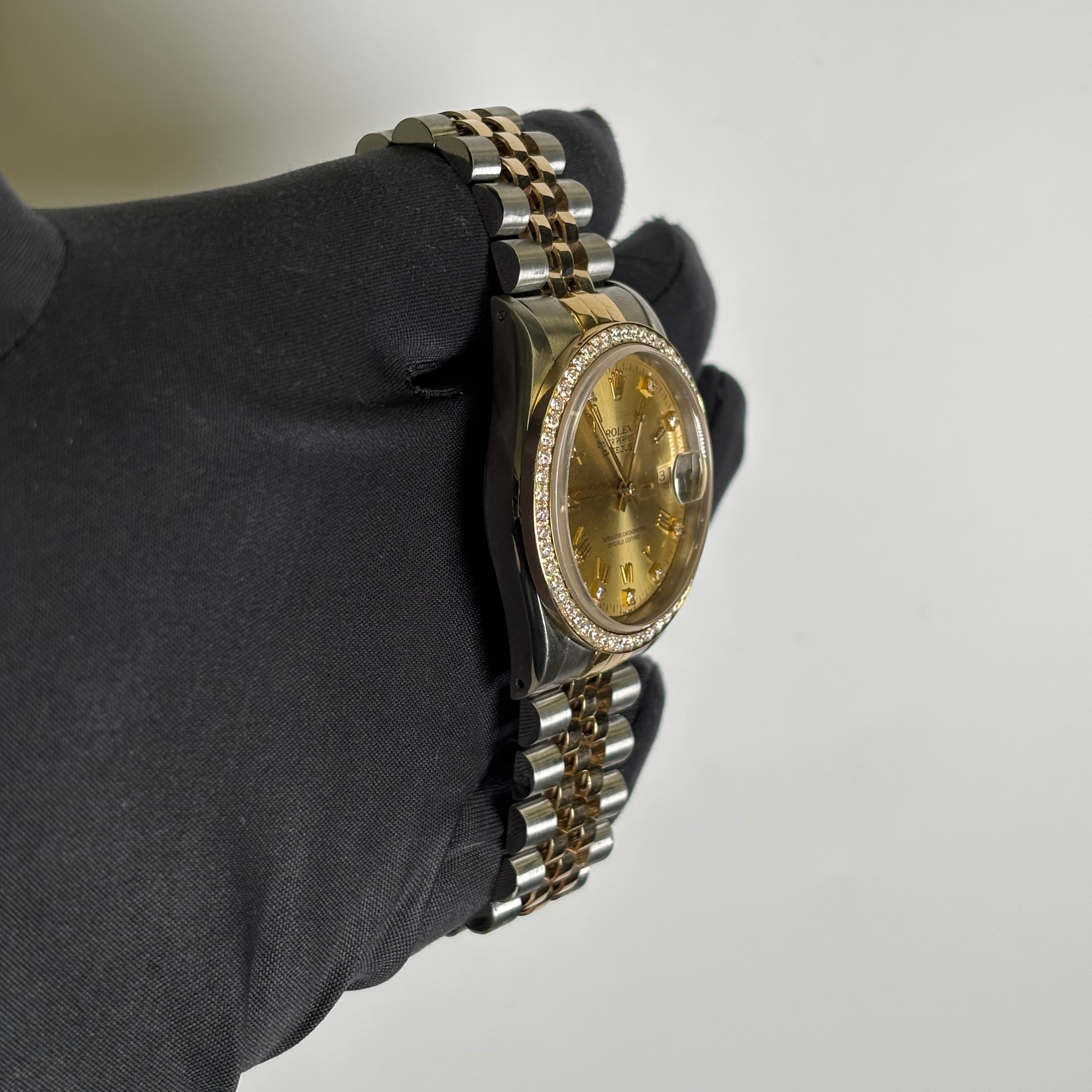 Rolex Datejust 36mm Champagne Dial Watch Ref# 16233 - Happy Jewelers Fine Jewelry Lifetime Warranty