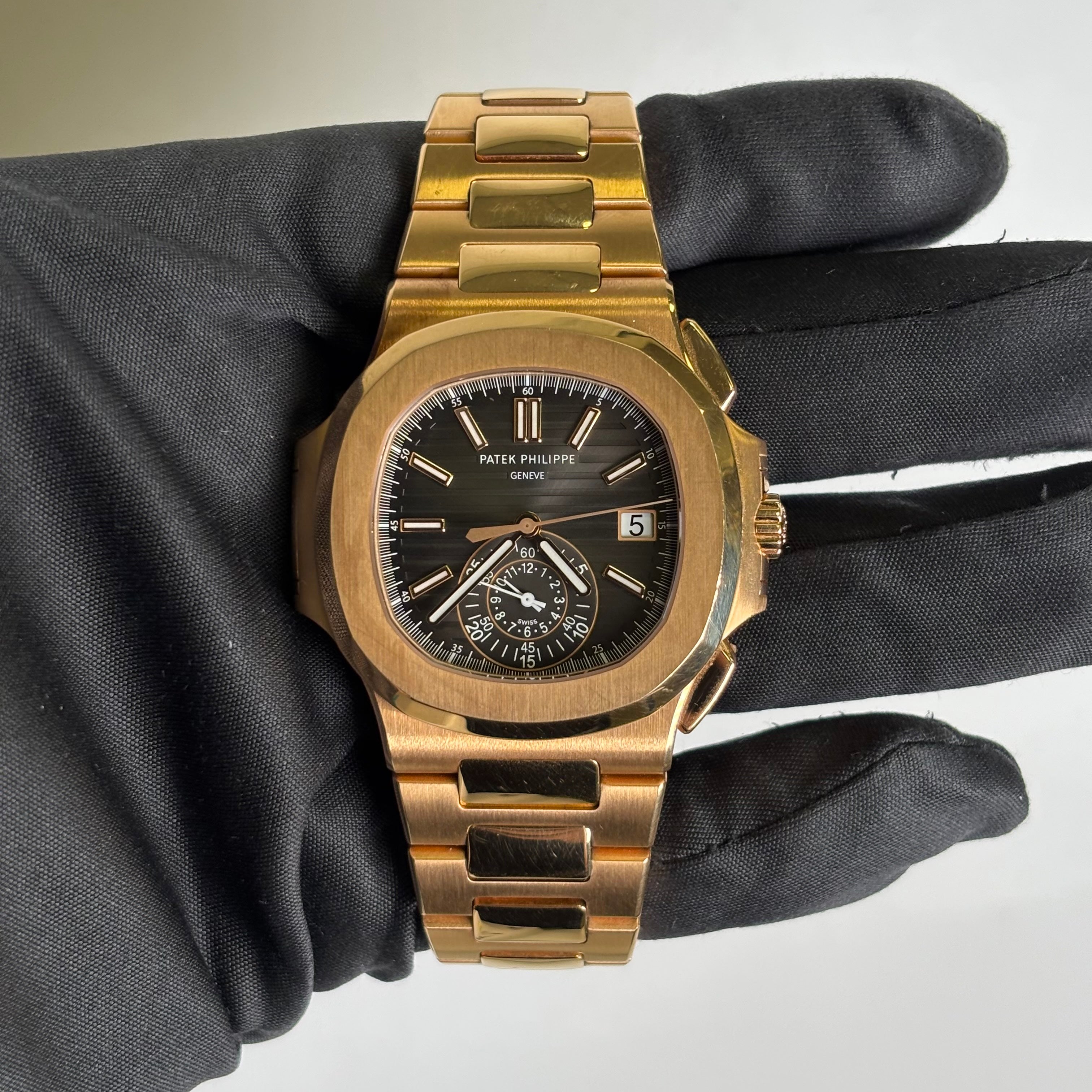 Patek Philippe Nautilus 40.5mm Grey Dial Watch Ref# 5980/1R-001 - Happy Jewelers Fine Jewelry Lifetime Warranty