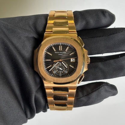 Patek Philippe Nautilus 40.5mm Grey Dial Watch Ref# 5980/1R-001 - Happy Jewelers Fine Jewelry Lifetime Warranty