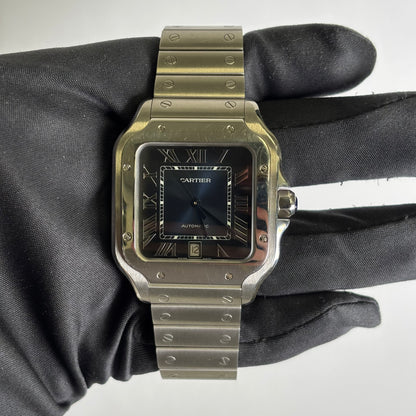 Cartier Santos 40mm Blue Dial Watch Ref# WSSA0018 - Happy Jewelers Fine Jewelry Lifetime Warranty