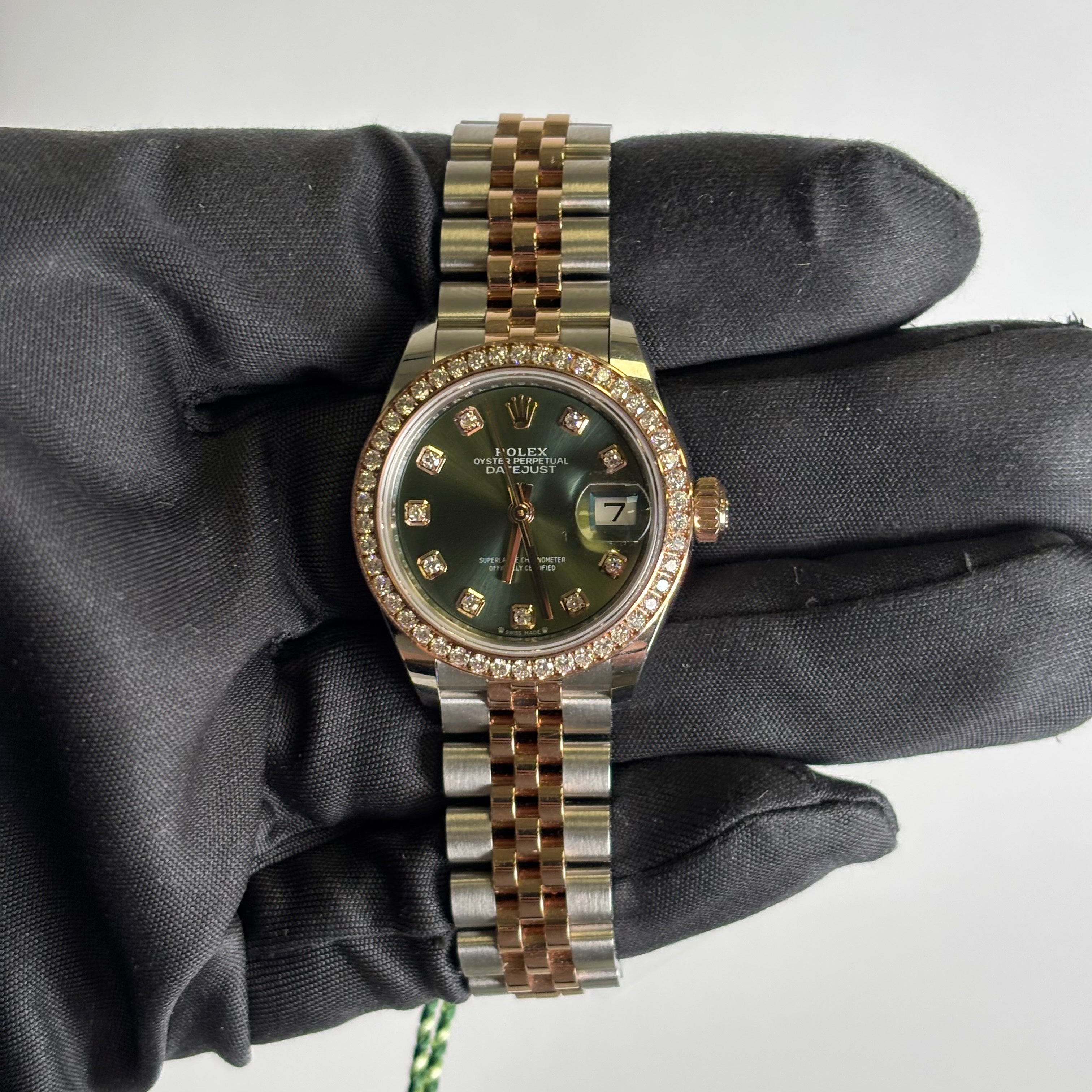 Rolex Datejust 28mm Green Dial Watch Ref# 279381RBR - Happy Jewelers Fine Jewelry Lifetime Warranty