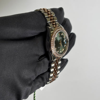 Rolex Datejust 28mm Green Dial Watch Ref# 279381RBR - Happy Jewelers Fine Jewelry Lifetime Warranty