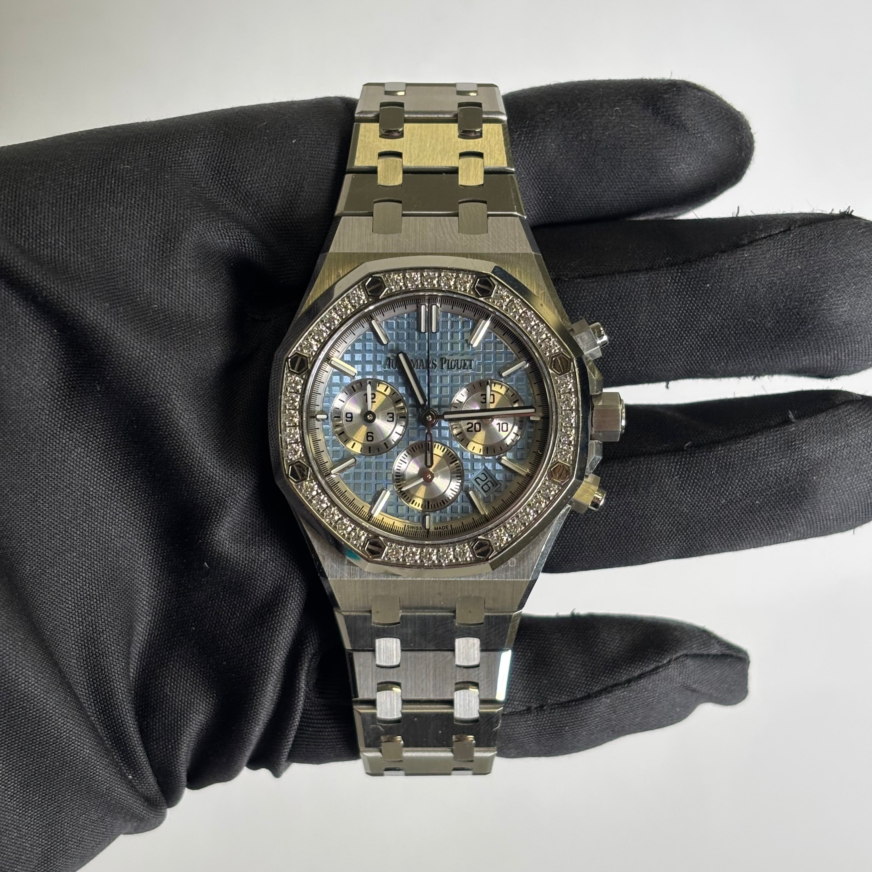 Audemars Piguet Royal Oak Blue Dial Watch Ref# 26715ST.ZZ.1356ST.01 - Happy Jewelers Fine Jewelry Lifetime Warranty