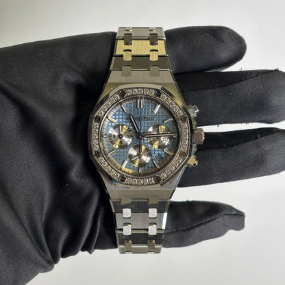 Audemars Piguet Royal Oak Blue Dial Watch Ref# 26715ST.ZZ.1356ST.01 - Happy Jewelers Fine Jewelry Lifetime Warranty
