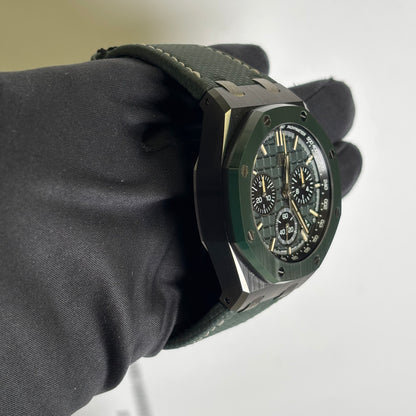 Audemars Piguet Royal Oak 43mm Green Dial Watch Ref# 26420CE.OO.A063VE.01 - Happy Jewelers Fine Jewelry Lifetime Warranty