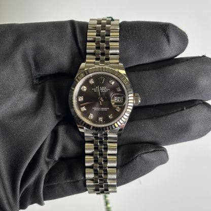 Rolex Datejust 28mm Grey Dial Watch Ref# 279174 - Happy Jewelers Fine Jewelry Lifetime Warranty