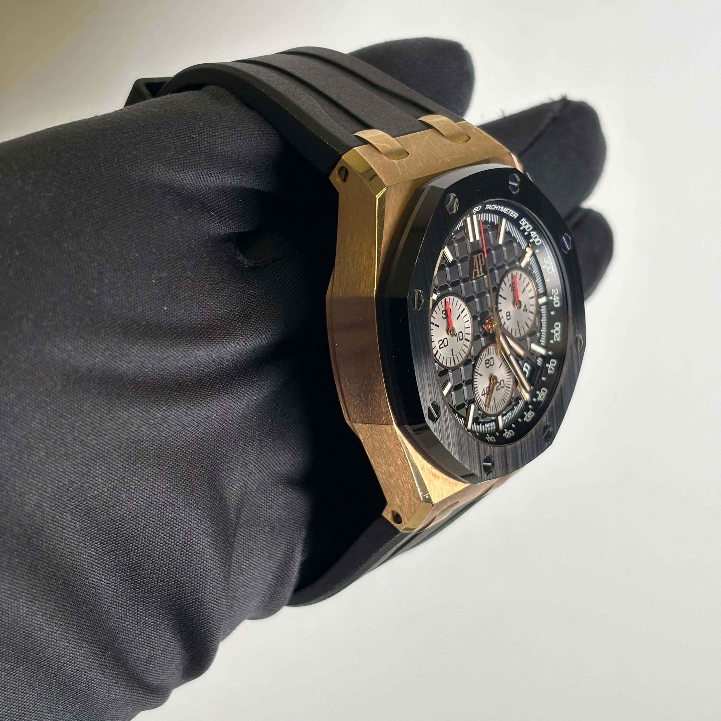Audemars Piguet Royal Oak 43mm Black Dial Watch Ref# 26420RO.OO.A002CA.01 - Happy Jewelers Fine Jewelry Lifetime Warranty