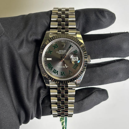 Rolex Datejust 41mm Wimbledon Dial Watch Ref# 126334 - Happy Jewelers Fine Jewelry Lifetime Warranty